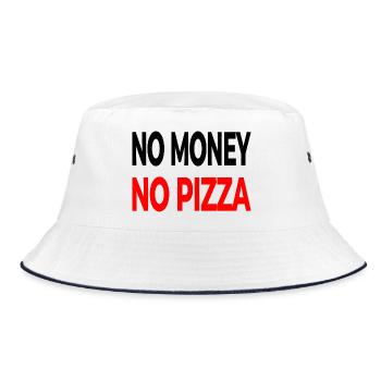 Pizza - Bucket Hat - Weiß/Navy - Vorne
