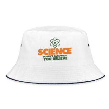 Science Over Belief - Bucket Hat - white/navy - Front
