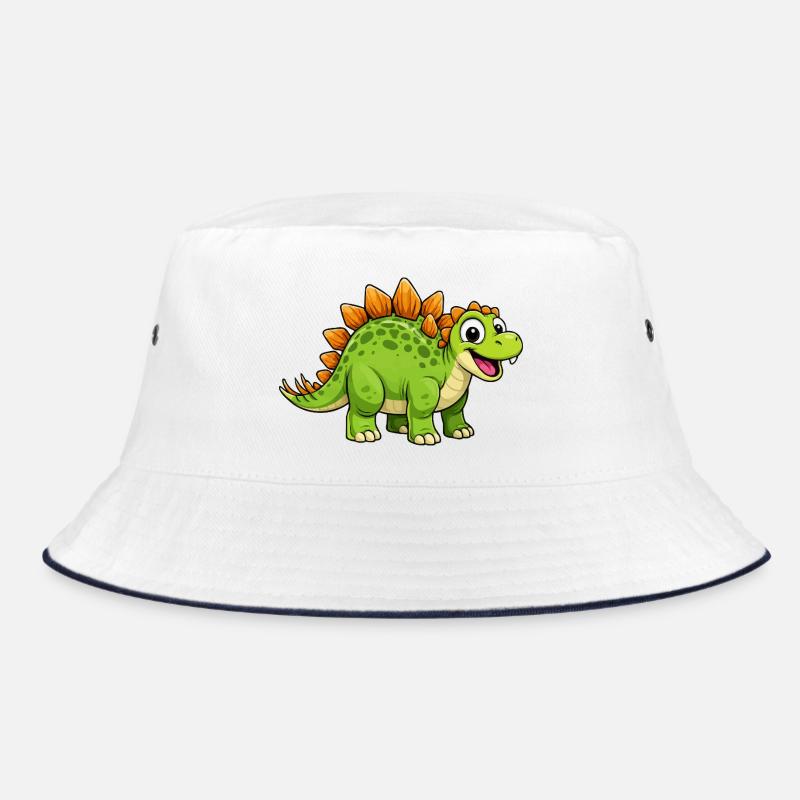 Cheerful Dino Stegosaurus Bucket Hat