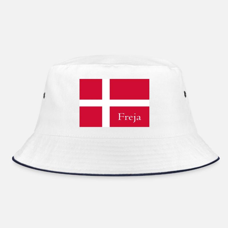Freja auf dänischer Flagge Bucket Hat