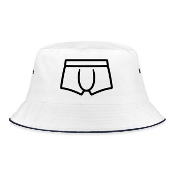 Briefings - Bucket Hat - Weiß/Navy - Vorne