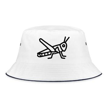 grasshopper - Bucket Hat - white/navy - Front