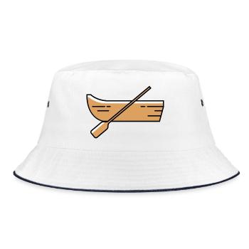 boot icon - Bucket Hat - white/navy - Front