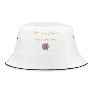 Mitakuye Oyasin - Wir sind eins  - Bucket Hat - Weiß/Navy - Vorne