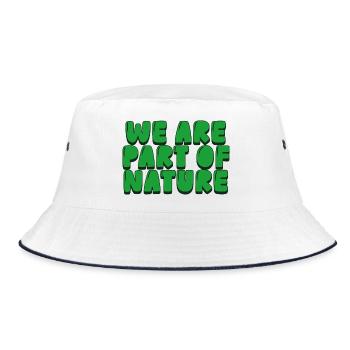 we are part of nature - Bucket Hat - white/navy - Front