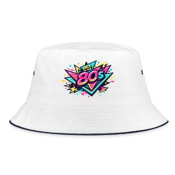 Back to the 80s Neon Burst - Bucket Hat - white/navy - Front