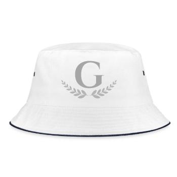 g - Bucket Hat - white/navy - Front