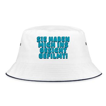 Sie haben mich ins Geischt - Bucket Hat - Weiß/Navy - Vorne