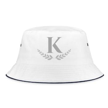 K - Bucket Hat - Weiß/Navy - Vorne