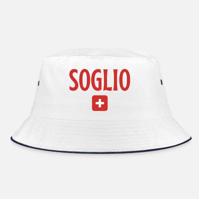 Soglio Switzerland Flag Bucket Hat