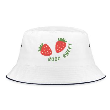 Fraise tellement mignonne, design de fruit - Bob - blanc/marine - Devant