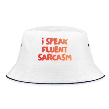 I Speak fluent Sarcasm - Bucket Hat - white/navy - Front