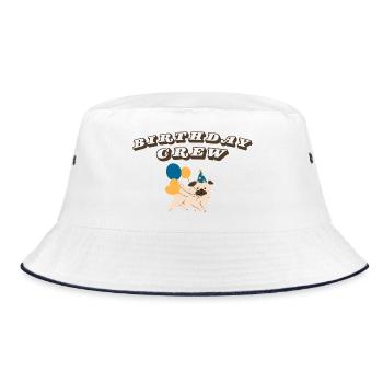 Birthday Crew - Bucket Hat - white/navy - Front