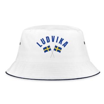 Drapeaux de Ludvika Suède - Bob - blanc/marine - Devant