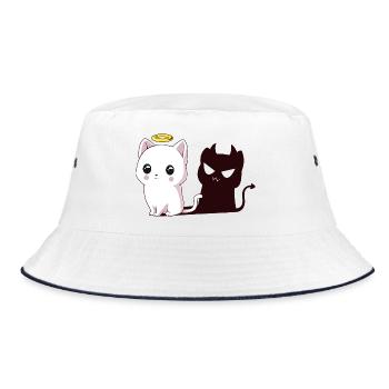 Ange de Kawaii avec Ombre de Démon - Bob - blanc/marine - Devant