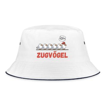  Zugvögel Tuut Tuut Lustige Möwen Für Bahnfan - Bucket Hat - Weiß/Navy - Vorne