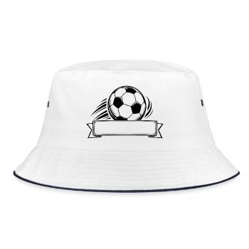Bannière de badge de football - Bob - blanc/marine - Devant