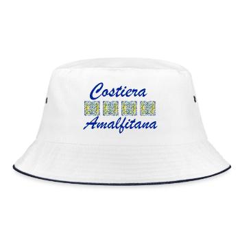 Amalfiküste - Bucket Hat - Weiß/Navy - Vorne
