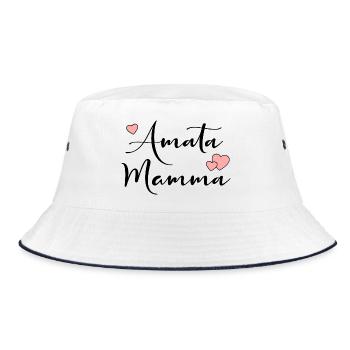 Italy Beloved Mom - Bucket Hat - white/navy - Front