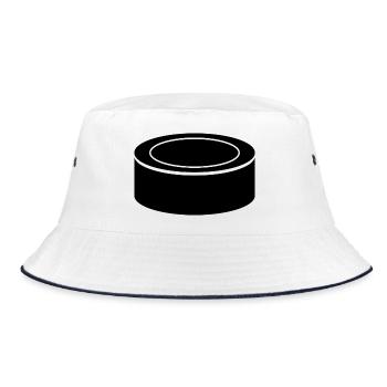 Hockey Puck - Bucket Hat - white/navy - Front
