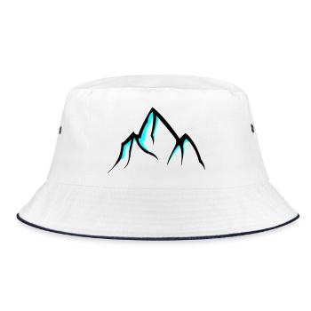 Mountains Mountains - Bucket Hat - white/navy - Front