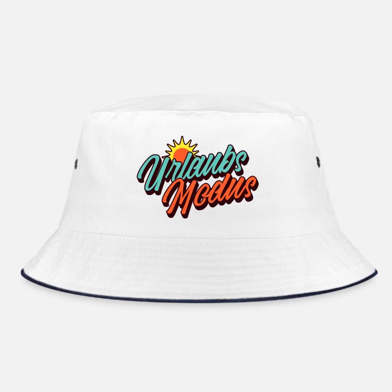 Urlaubsmodus Retro Sommer Sonne Design Bucket Hat