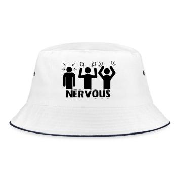 Nervous - Bucket Hat - white/navy - Front