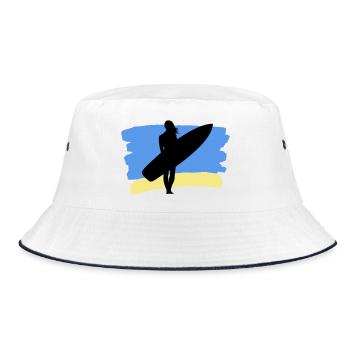 Ambiances de plage – Surfer Girl - Bob - blanc/marine - Devant
