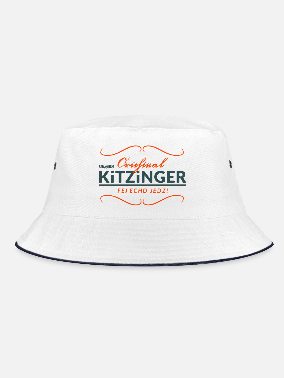 Obachd! - Orichinal Kitzinger - Bucket Hat - Weiß/Navy - Vorne