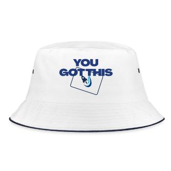 You Got This Rocket Tablet - Bucket Hat - white/navy - Front