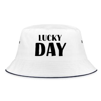 lucky day - Bucket Hat - white/navy - Front