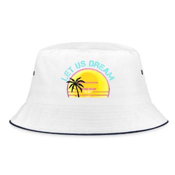 Let Us Dream Sunset Palm Rétro et mélange vintage pour - Bob - blanc/marine - Devant
