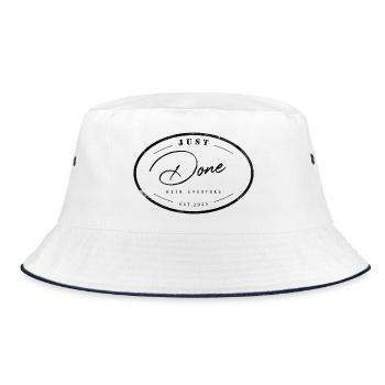 Just done - Bucket Hat - white/navy - Front