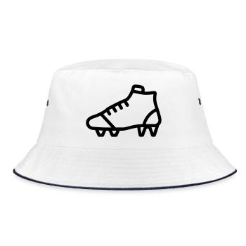 football boots - Bucket Hat - white/navy - Front