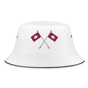 Arkansas-Flagge - Bucket Hat - Weiß/Navy - Vorne