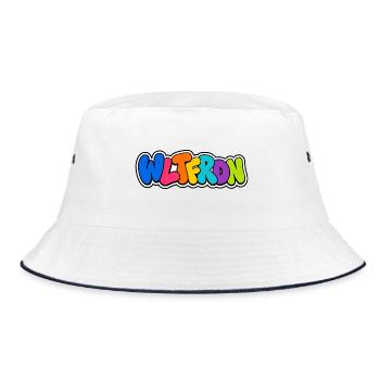 Weltfrieden  - Bucket Hat - Weiß/Navy - Vorne