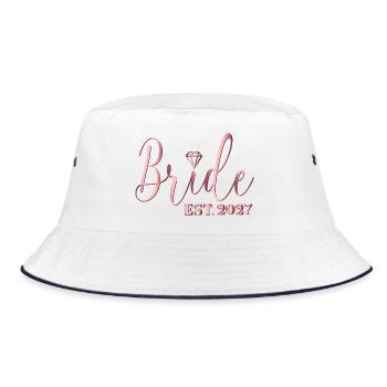 Hochzeitsbraut 2027 - Bucket Hat - Weiß/Navy - Vorne