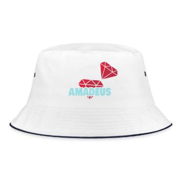 Amadeus - Bucket Hat - Weiß/Navy - Vorne