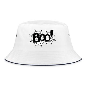 Buh! - Bucket Hat - Weiß/Navy - Vorne