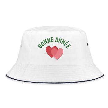 ALLES GUTE ZUM NEUEN JAHR. SILVESTER. BESTE WÜNSCHE - Bucket Hat - Weiß/Navy - Vorne
