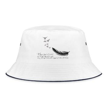 Moegest_Du_immer_Rueckenwind_haben-_und_stets_ - Bucket Hat - Weiß/Navy - Vorne