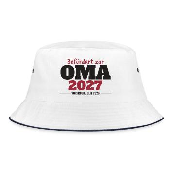 Befördert zur Oma 2027 - Bucket Hat - Weiß/Navy - Vorne