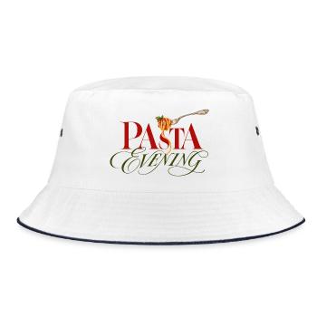 Pasta Evening Pasta Abend - Bucket Hat - Weiß/Navy - Vorne
