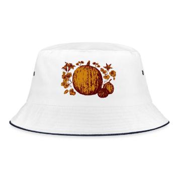 kürbisse - Bucket Hat - Weiß/Navy - Vorne