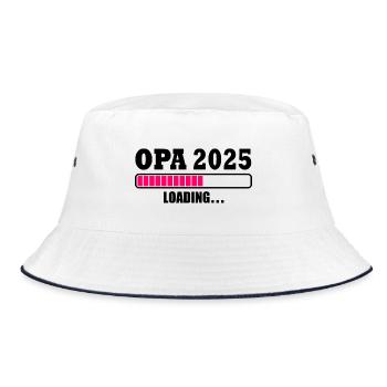 Opa 2025 - Bucket Hat - Weiß/Navy - Vorne