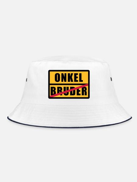 Bruder - Onkel - Bucket Hat - Weiß/Navy - Vorne