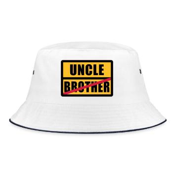 Brother - Uncle - Bucket Hat - Weiß/Navy - Vorne