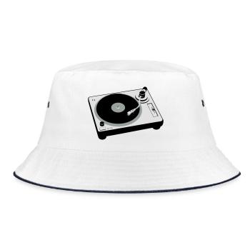 Turntable - Bucket Hat - Weiß/Navy - Vorne