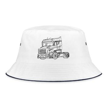 Truck Brummi - Bucket Hat - white/navy - Front