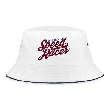 Speed Racer - Bucket Hat - Weiß/Navy - Vorne